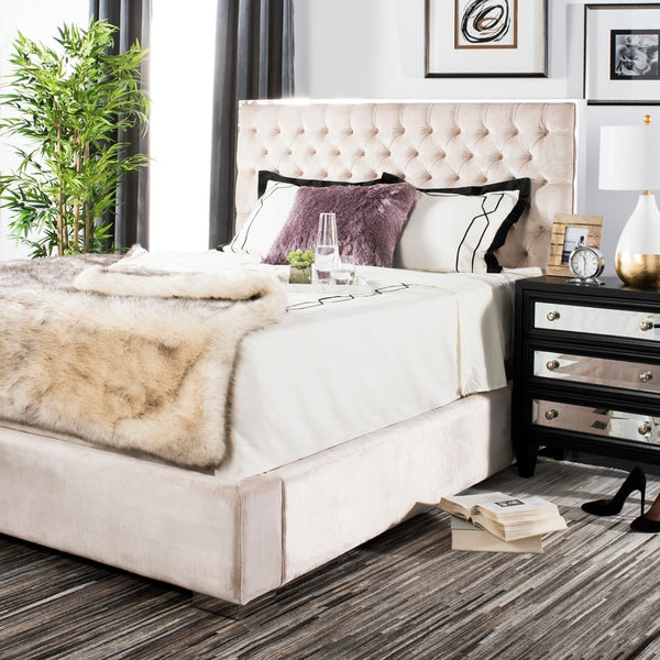 Chester Velvet King Bed - Luxurious Upholstered Design with Deep Button Tufting for Ultimate Comfort