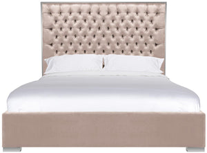 Chester Velvet King Bed - Luxurious Upholstered Design with Deep Button Tufting for Ultimate Comfort