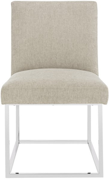 Safavieh Jenette Side Chair Velvet Hemingway Silver Polished Stainless Steel Fabric Couture KNT7042B 889048390973