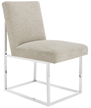 Safavieh Jenette Side Chair Velvet Hemingway Silver Polished Stainless Steel Fabric Couture KNT7042B 889048390973
