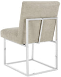 Safavieh Jenette Side Chair Velvet Hemingway Silver Polished Stainless Steel Fabric Couture KNT7042B 889048390973