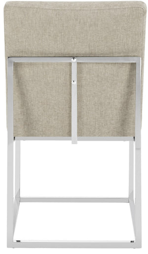 Safavieh Jenette Side Chair Velvet Hemingway Silver Polished Stainless Steel Fabric Couture KNT7042B 889048390973
