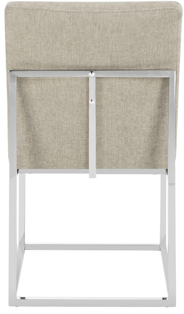 Safavieh Jenette Side Chair Velvet Hemingway Silver Polished Stainless Steel Fabric Couture KNT7042B 889048390973
