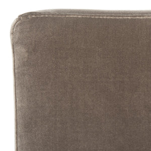 Safavieh Jenette Side Chair Velvet Giotto Mouse Brushed Gold Stainless Steel Cotton Polyester Couture KNT7042C 889048390980