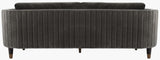 Safavieh Winford Sofa Velvet Espresso Giotto Mouse Antique Brass Wood Hard Pine Plywood Cotton Polyester Couture KNT7045B 889048401556
