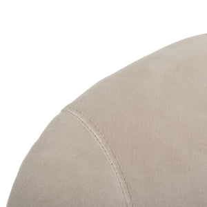 Safavieh Maynard Arm Chair Espresso Giotto Almond Velvet Wood Hard Pine Plywood Cotton Polyester Couture KNT7049A 889048394414