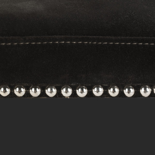 Safavieh Maynard Arm Chair Espresso Giotto Shale Velvet Wood Hard Pine Plywood Cotton Polyester Couture KNT7049B 889048463479