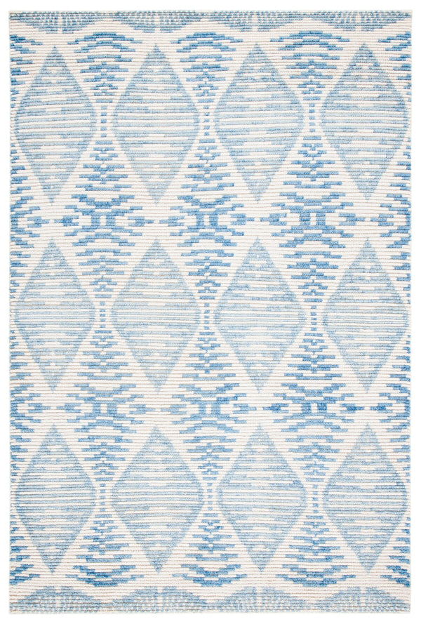 Kenya 175 Hand Knotted 80% Wool, 20% Cotton Rug Light Blue / Ivory 80% Wool, 20% Cotton KNY175L-9