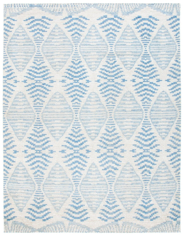 Kenya 175 Hand Knotted 80% Wool, 20% Cotton Rug Light Blue / Ivory 80% Wool, 20% Cotton KNY175L-9
