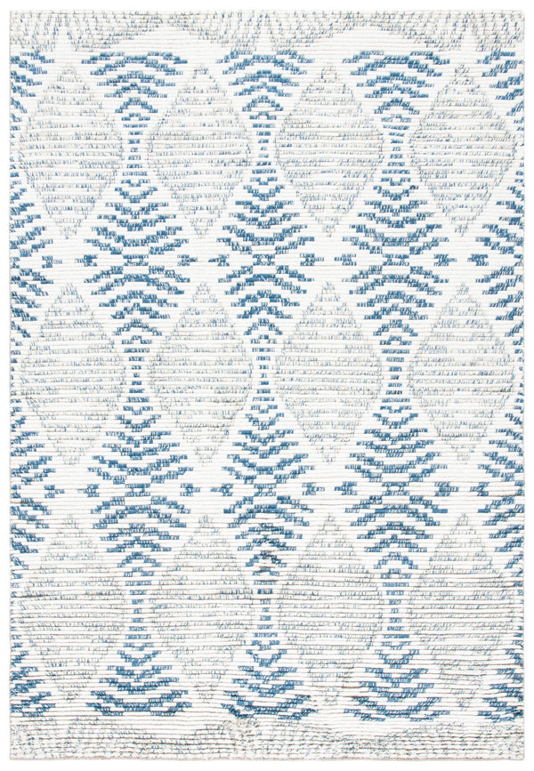 Kenya 175 Hand Knotted 100% Wool Pile Rug Blue / Ivory 100% Wool Pile KNY175M-9