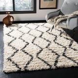 Kenya 250  Hand Woven 100% Imported Blended Wool Rug Black / Ivory