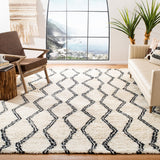 Kenya 250  Hand Woven 100% Imported Blended Wool Rug Black / Ivory