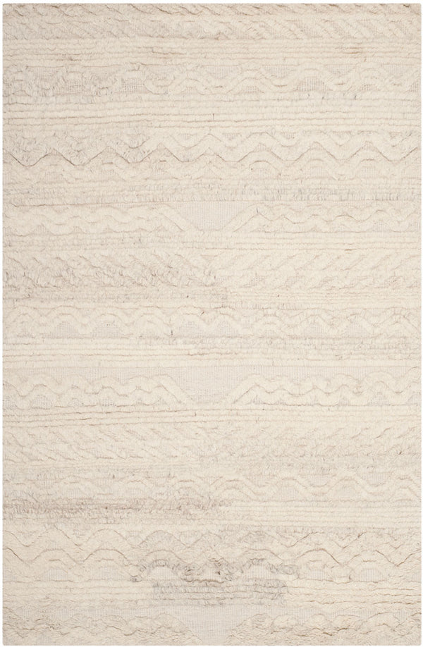 Kenya 816  Hand Knotted 80% Wool, 20% Cotton Rug Ivory