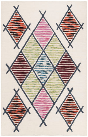 Kenya 911 Hand Knotted 80% Wool, 20% Cotton Rug Ivory / Multi 80% WOOL, 20% COTTON KNY911A-9