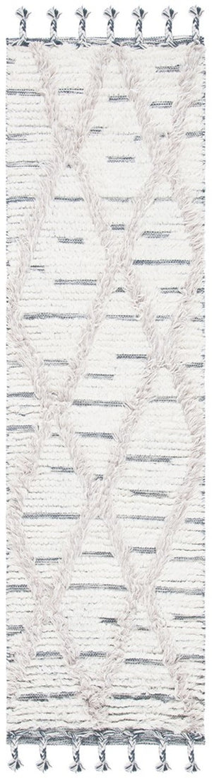 Kenya 953  Hand Woven 100% Wool Pile Rug Ivory / Grey