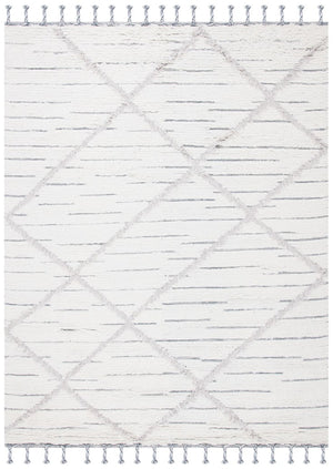 Kenya 953  Hand Woven 100% Wool Pile Rug Ivory / Grey