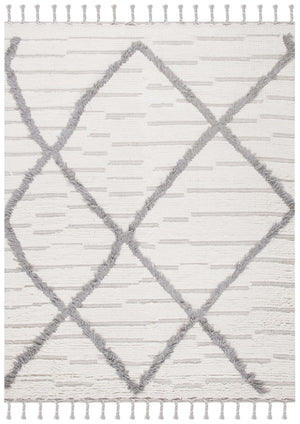 Kenya 954  Hand Woven 100% Wool Pile Rug Ivory / Grey