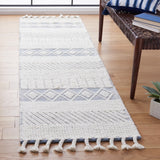 Kenya 956  Hand Woven 100% Wool Pile Rug Ivory / Blue