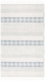 Kenya 956  Hand Woven 100% Wool Pile Rug Ivory / Blue