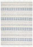 Kenya 956  Hand Woven 100% Wool Pile Rug Ivory / Blue