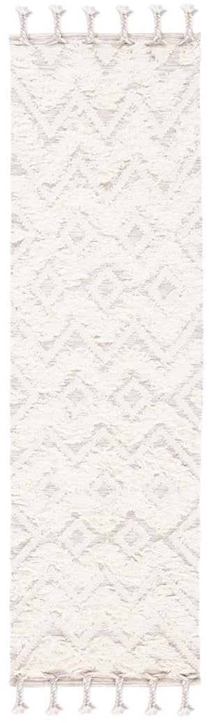 Kenya 957  Hand Woven 100% Wool Pile Rug Ivory / Grey