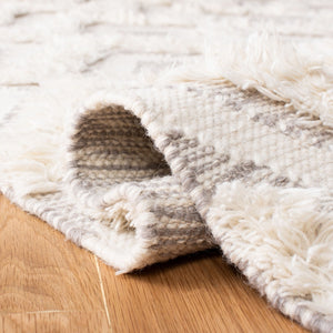 Kenya 957  Hand Woven 100% Wool Pile Rug Ivory / Grey