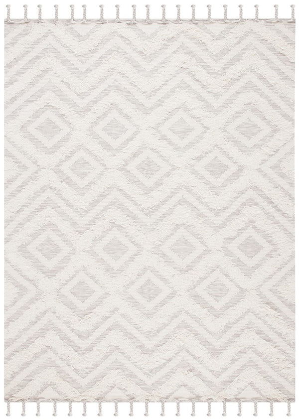 Kenya 957  Hand Woven 100% Wool Pile Rug Ivory / Grey
