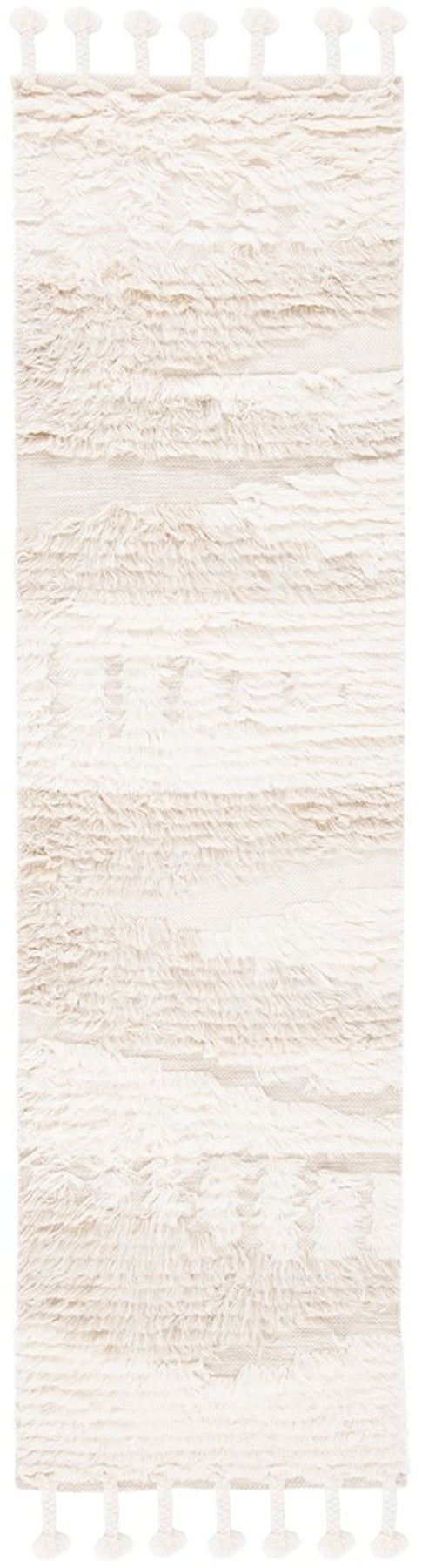 Kenya 958  Hand Woven 100% Wool Pile Rug Ivory / Beige