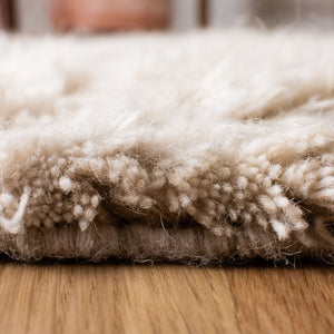 Kenya 958  Hand Woven 100% Wool Pile Rug Ivory / Beige