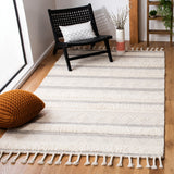 Kenya 959  Hand Woven 100% Wool Pile Rug Ivory / Grey