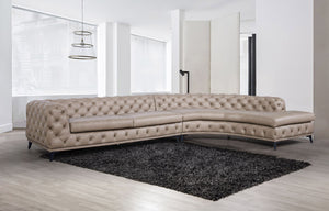 VIG Furniture DIvani Casa Kohl - Contemporary Tan RAF Sectional Sofa w/ Chaise VGEV2179-TAN-RAF-SECT