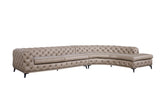 VIG Furniture DIvani Casa Kohl - Contemporary Tan RAF Sectional Sofa w/ Chaise VGEV2179-TAN-RAF-SECT