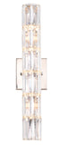 Bethel Chrome Wall Sconce in Metal & Crystal