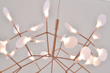 Bethel Matte Copper LED Chandelier in Metal & Acrylic