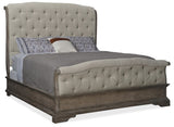Hooker Furniture Woodlands Traditional-Formal King Upholstered Bed in Poplar and Hardwood Solids with Fabric, Foam and Quatered Oak Veneers and Plywood 5820-90866-84