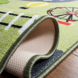 Safavieh Kids Playhouse 228 Power Loomed Kids Rug Green / Charcoal 7'-9" x 10'