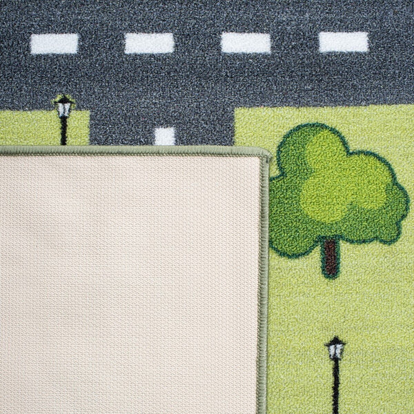 Safavieh Kids Playhouse 228 Power Loomed Kids Rug Green / Charcoal 7'-9" x 10'