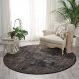 Nourison Nourison 2020 NR202 Persian Machine Made Loomed Indoor Area Rug Charcoal 7'5" x ROUND 99446363442