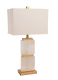 Bethel Gold Table Lamp in Metal & Marble