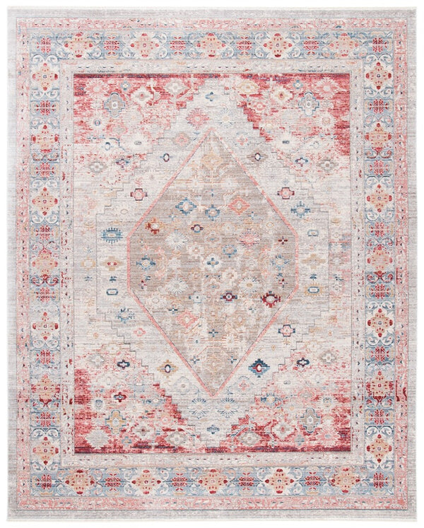 Kenitra 600 Kenitra 662 Traditional Power Loomed Polyester Space Dyed Rug Grey / Blue
