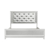 Starlight King Upholstered Panel Bed with LED Lights