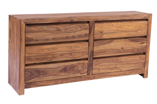 Porter Designs Urban Solid Sheesham Wood Contemporary Dresser Natural 04-117-01-1427