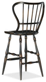 Hooker Furniture CiaoBella Casual Ciao Bella Spindle Back Bar Stool-Black in Rubberwood and Poplar Solids 5805-75361-99