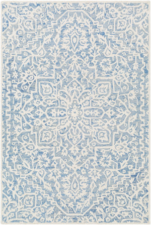 Kayseri KSR-2307 Traditional Wool Rug KSR2307-81012 Denim, Ice Blue, Cream 100% Wool 8'10" x 12'
