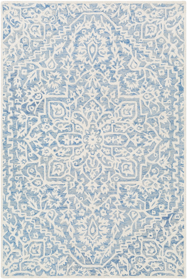 Kayseri KSR-2307 Traditional Wool Rug KSR2307-81012 Denim, Ice Blue, Cream 100% Wool 8'10" x 12'