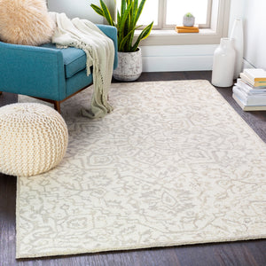 Kayseri KSR-2309 Traditional Wool Rug KSR2309-81012 Beige, Medium Gray, Khaki 100% Wool 8'10" x 12'