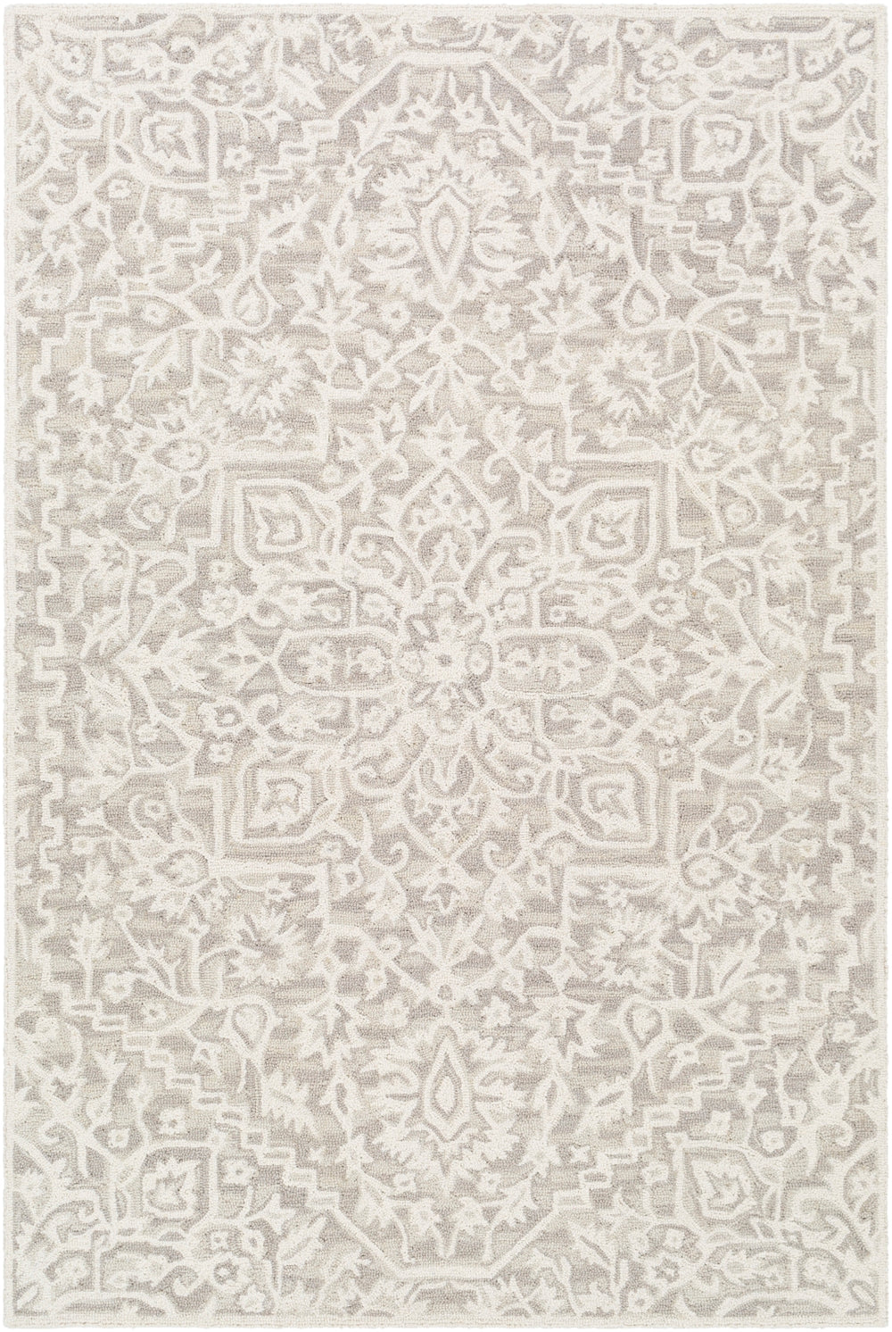 Kayseri KSR-2310 Traditional Wool Rug KSR2310-81012 Medium Gray, Khaki, Beige 100% Wool 8'10" x 12'
