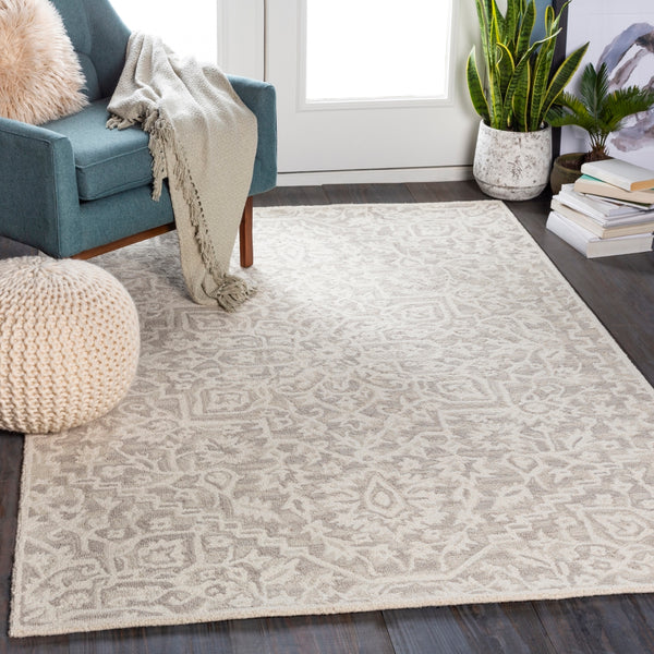 Kayseri KSR-2310 Traditional Wool Rug KSR2310-81012 Medium Gray, Khaki, Beige 100% Wool 8'10" x 12'