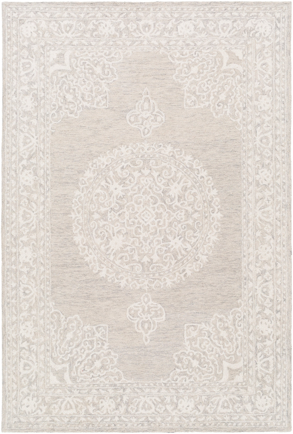 Kayseri KSR-2313 Global Wool Rug KSR2313-81012 Taupe, Beige, Cream 100% Wool 8'10" x 12'