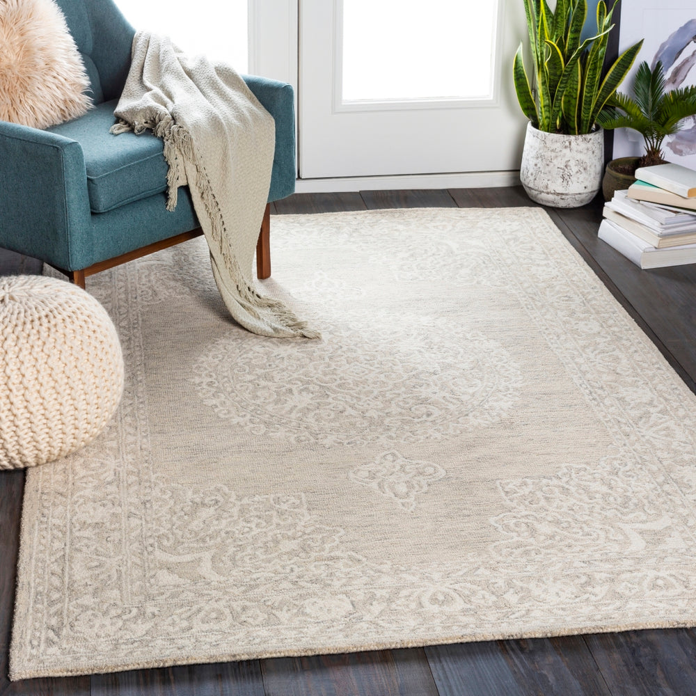 Kayseri KSR-2313 Global Wool Rug KSR2313-81012 Taupe, Beige, Cream 100% Wool 8'10" x 12'